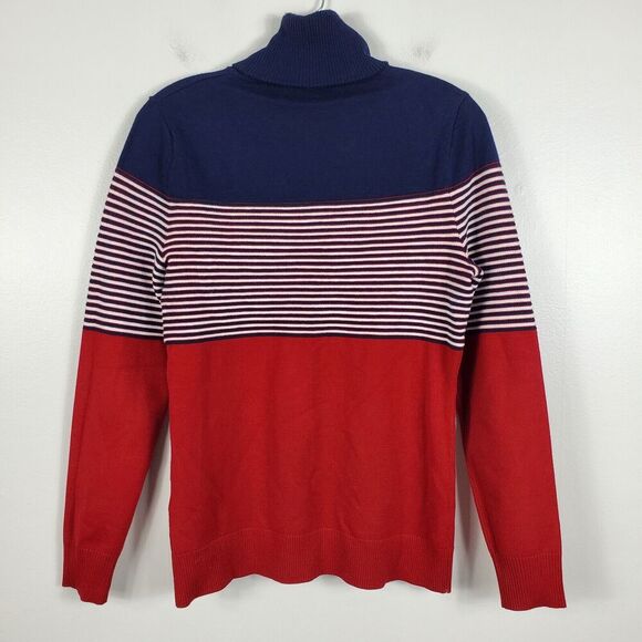 KRIMSON KLOVER Easy Rider Ski Turtleneck Sweater Navy Blue Red Outdoor Womens M - Picture 3 of 8